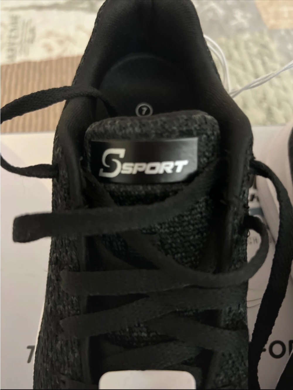 Skechers Black Knit Lace-Up Sport Sneakers (Arch fit) - Picture 8 of 10
